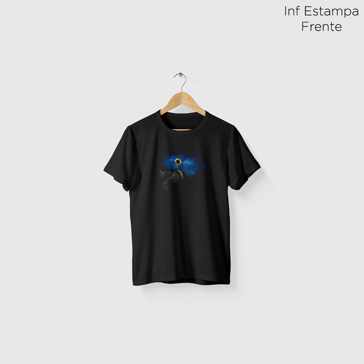 Camiseta Amazônia ARARA AZUL - PRETO - cód 0198