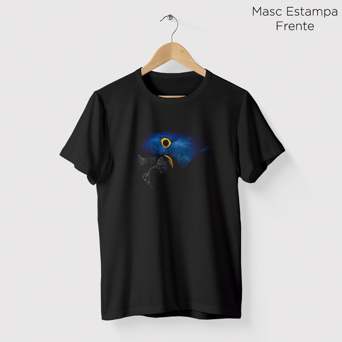 Camiseta Amazônia ARARA AZUL - PRETO - cód 0198