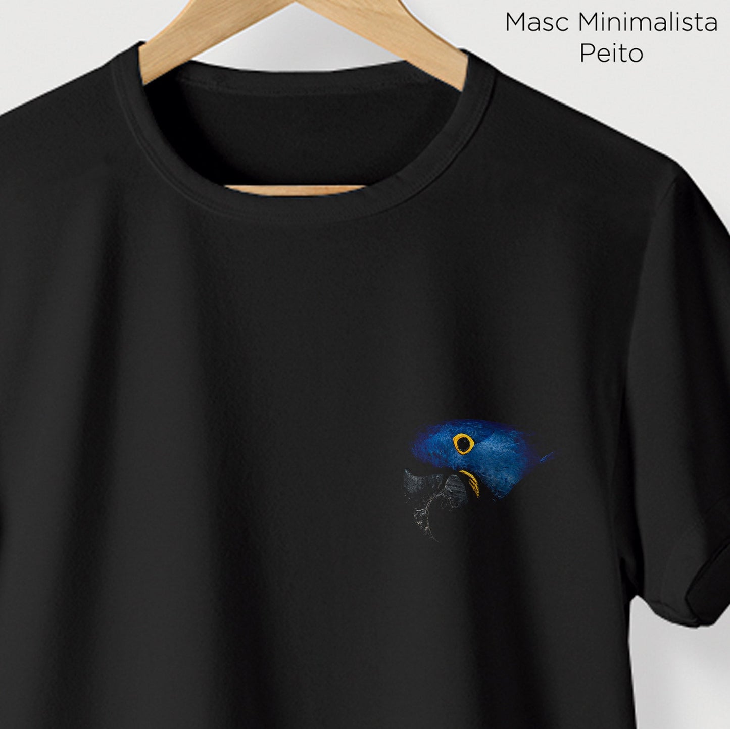 Camiseta Amazônia ARARA AZUL - PRETO - cód 0198